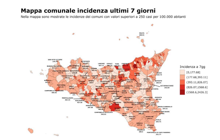  Covid, diminuiscono i casi in Sicilia, la provincia di Siracusa seconda per incidenza