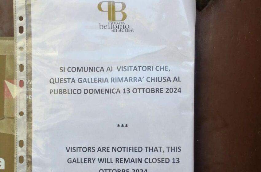  La Galleria Bellomo chiude ancora per emergenza personale, Uil Fpl: “Non dipende dai lavoratori”