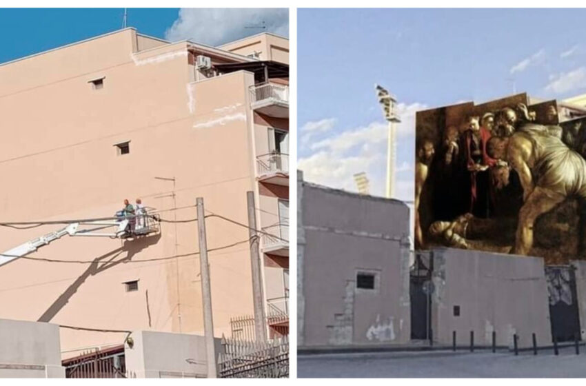  Al via i lavori per il murales dedicato a Santa Lucia