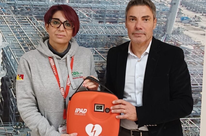  Defibrillatori nei cantieri industriali, azienda siracusana alza gli standard di sicurezza